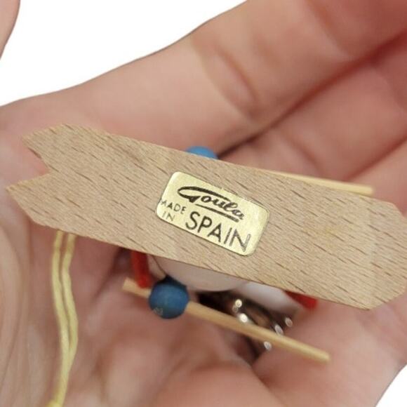 Vintage Goula Made in Spain Mouse Ornaments Set of 2 Hand Painted‎ - Picture 13 of 13